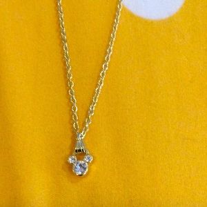 Vintage gold necklace with Mickey Mouse charm